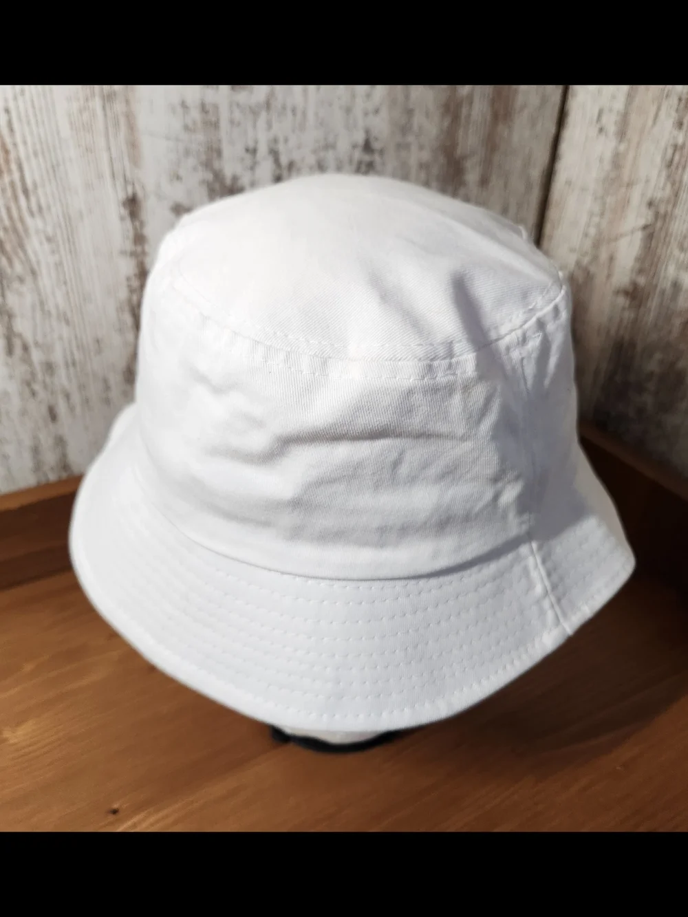 White Bucket Hat with Rainbow 